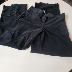 Chicos black velvet wide leg pants  sz 0